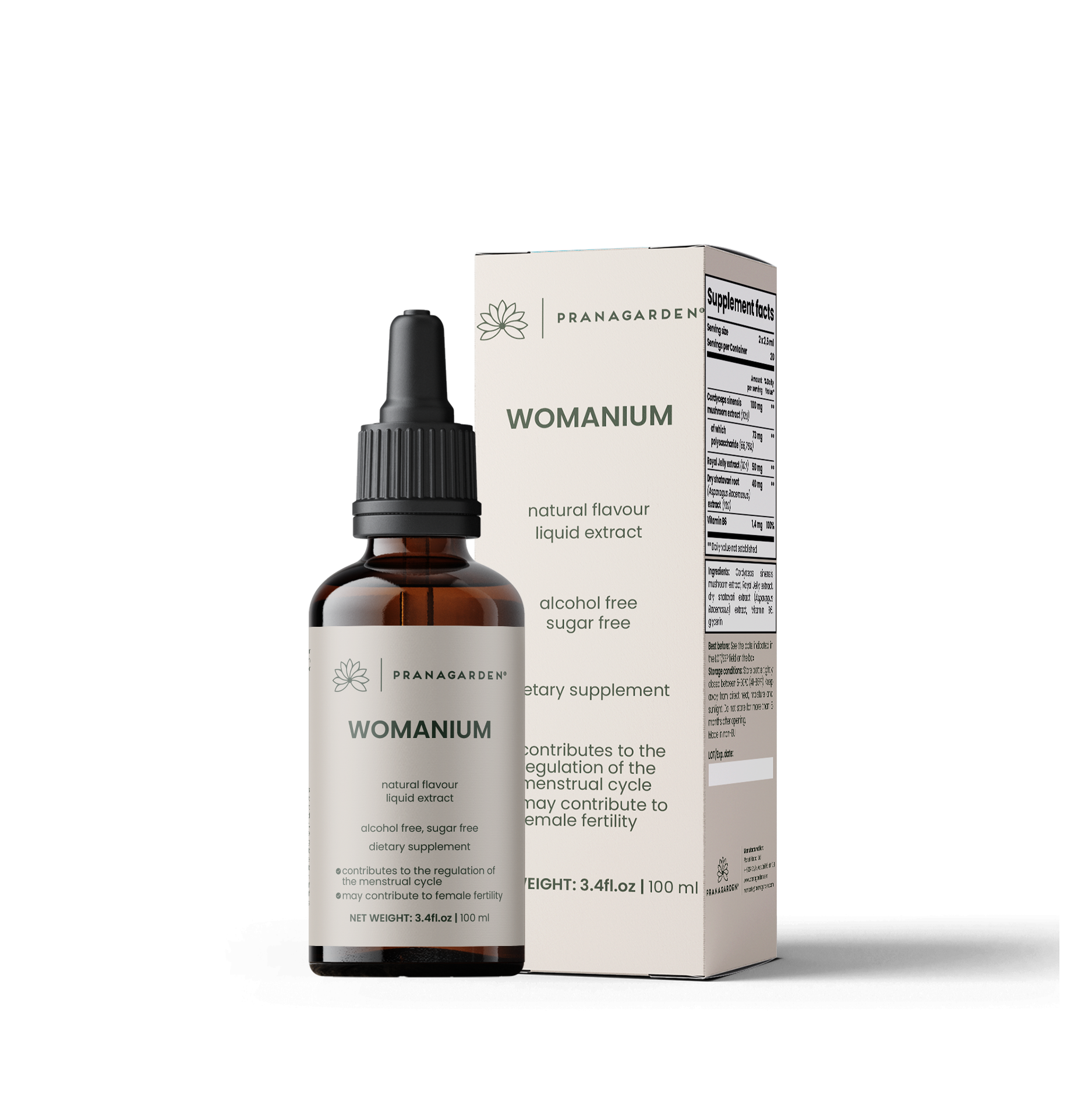 Pranagarden womanium tekutý doplnok stravy 100 ml