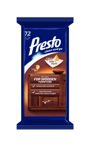 Presto čističky na čistenie nábytku 72 kusov