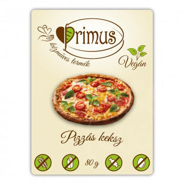 Primus vegán pizzás keksz snack 80 g - 57449