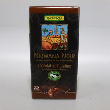 Rapunzel Nirwana Noir Horká čokoláda s krémovou orechovou náplňou 100 g - 22069