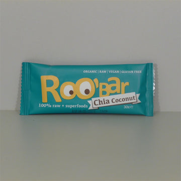 Roo'bar organická raw tyčinka s chia a kokosom 30 g - 40598