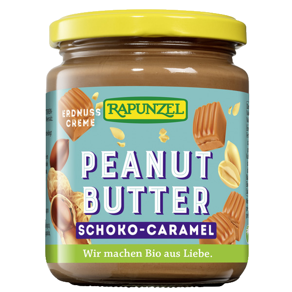 Rapunzel Bio arašidové maslo s čokoládou a karamelom 250 g - 90157