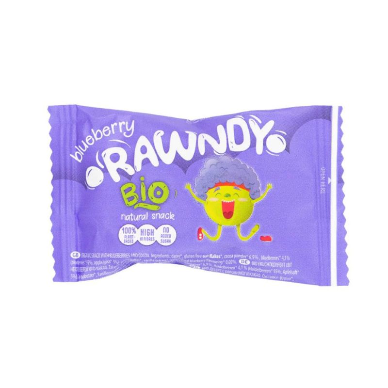 Rawndy bio modré jahody energetická koruna 26 g