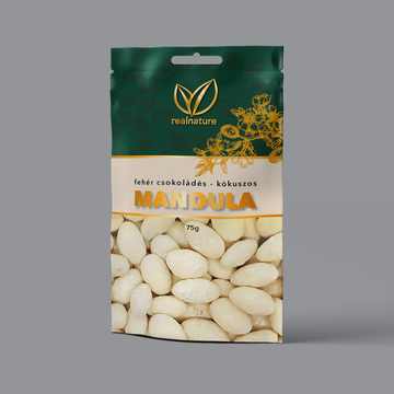 Real Nature kokosová biela čokoláda mandle 75 g