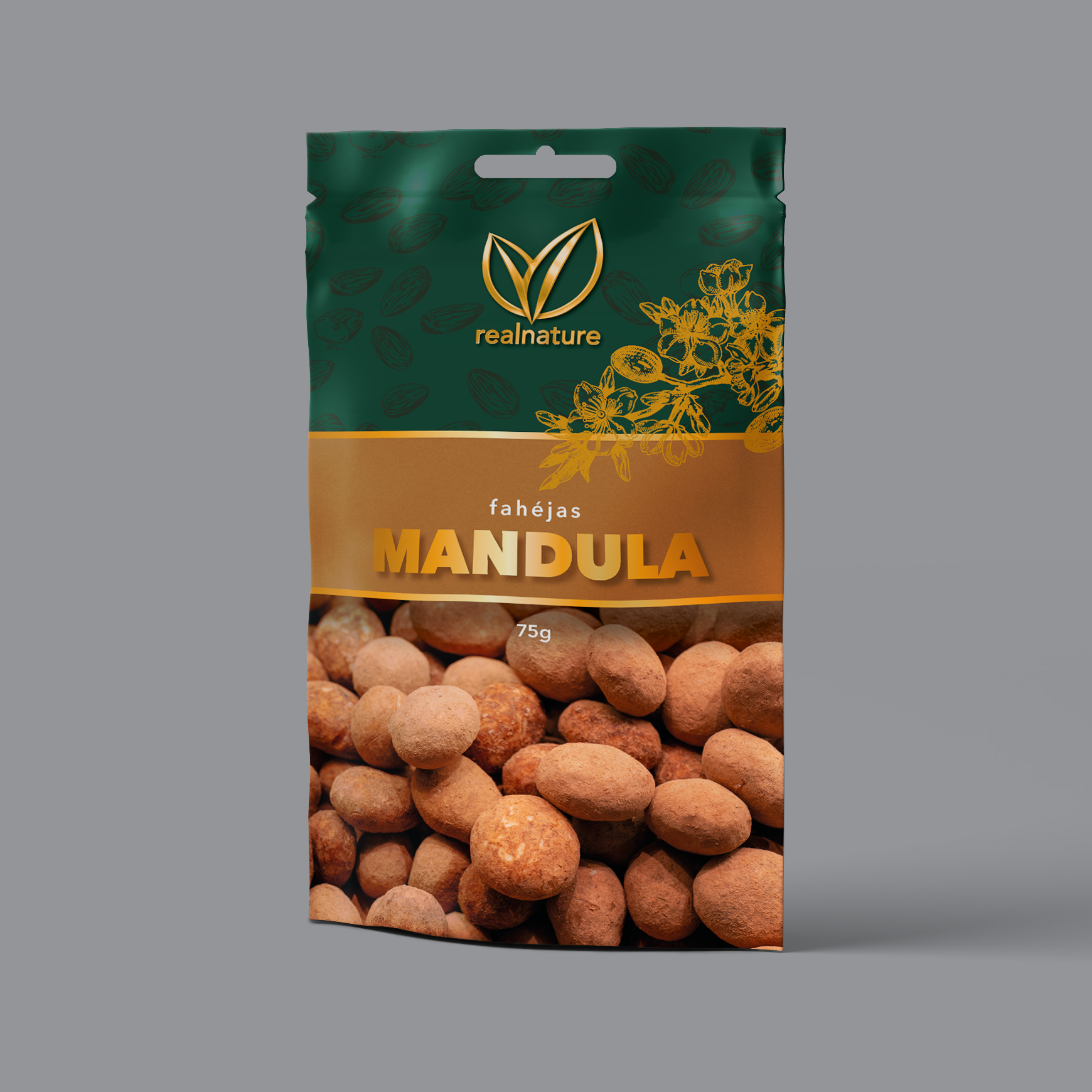 Real Nature čokoládová mandľová s knedlíkom 75 g