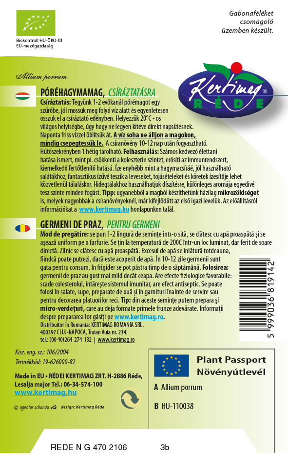 Réde bio pór na klíčenie 15 g - 93124
