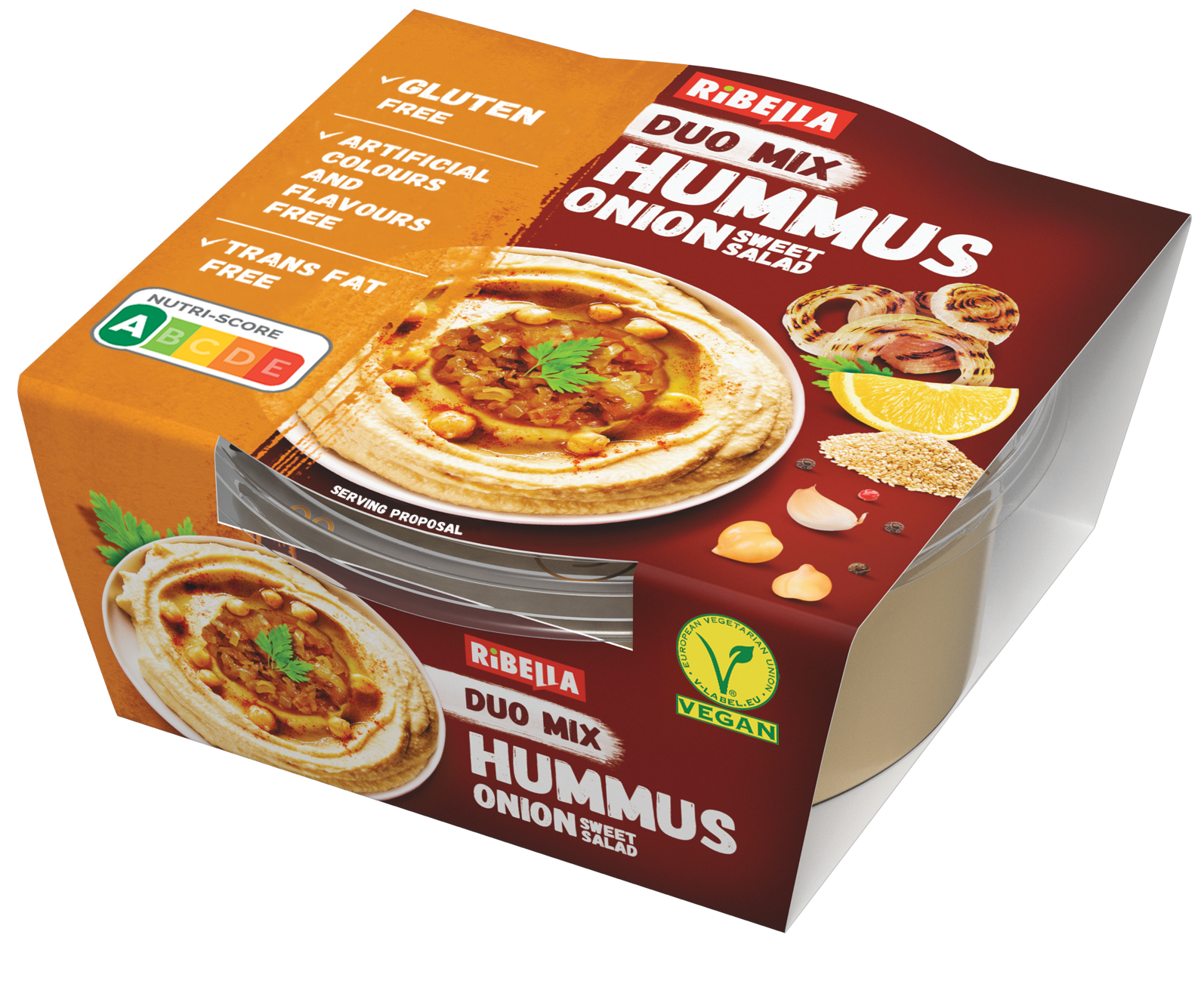 Ribella hummus škrupiny na škrupinu s karamelovou cibuľou 200 g