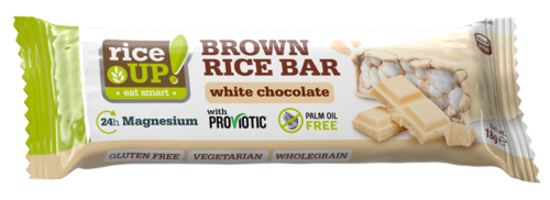 RiceUP! Tyčinka z hnedej ryže s bielou čokoládou 18 g - 88298