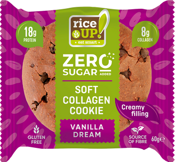Rice Up zero kolagén, proteínové sušienky vanilková chuť 60 g