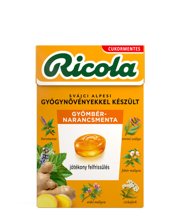 Ricola bylinné cukríky s príchuťou zázvoru a pomarančovej mäty 40 g - 89811