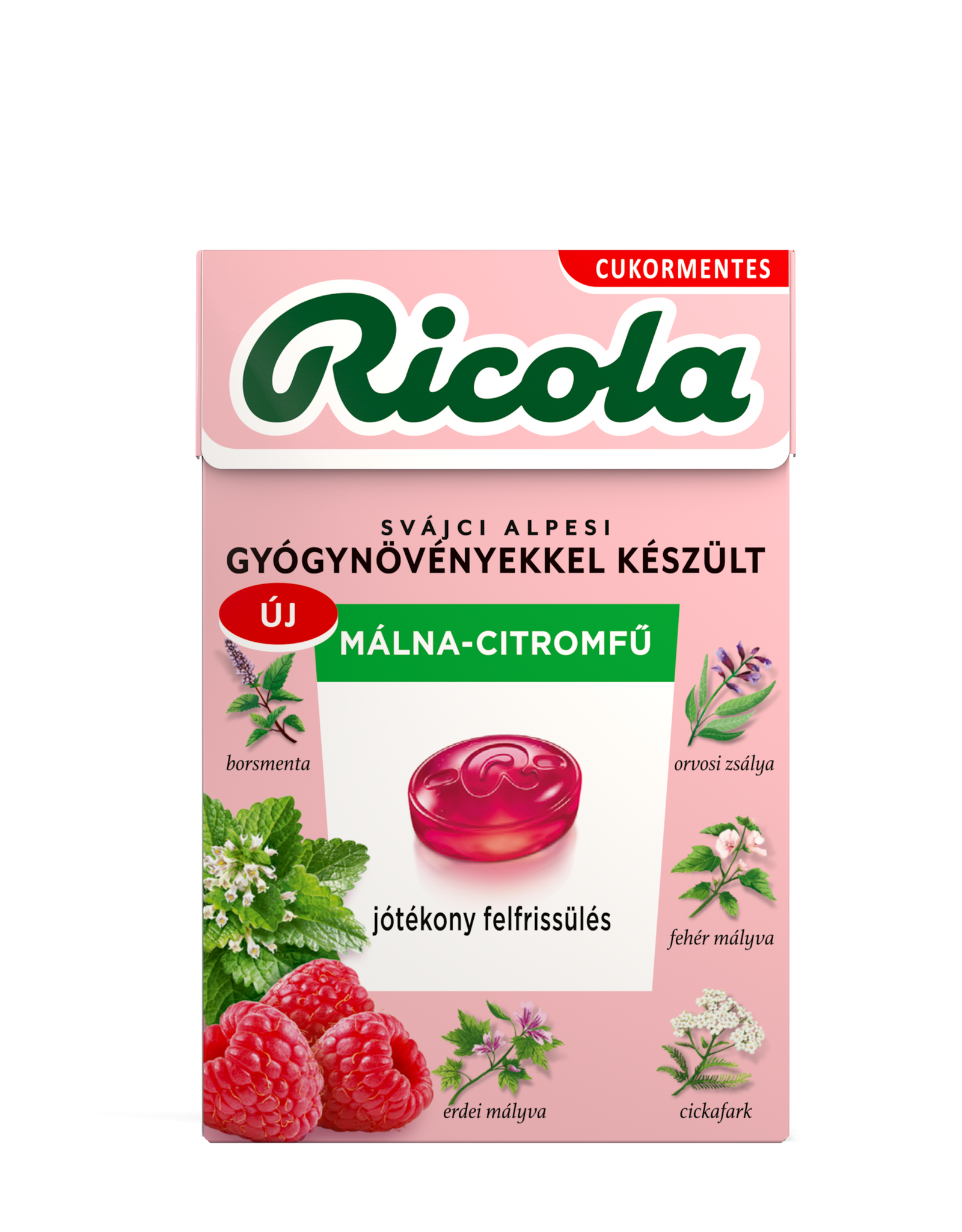 Ricola bylinné cukríky s príchuťou maliny a citrónovej trávy 40 g - 96242