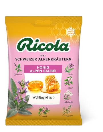 Ricola bylinkové cukríky med a alpská šalvia 75 g - 50557