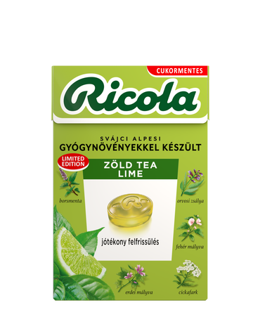 Ricola cukor zelený čaj-lime 40 g