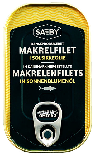 Saeby makrelové filé v slnečnom oleji 125 g