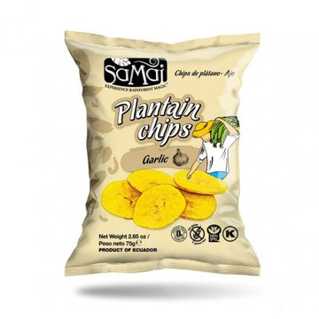 Samai Chrumkavé Banánové Čipsy s Cesnakovou Príchuťou 75 g - 57055