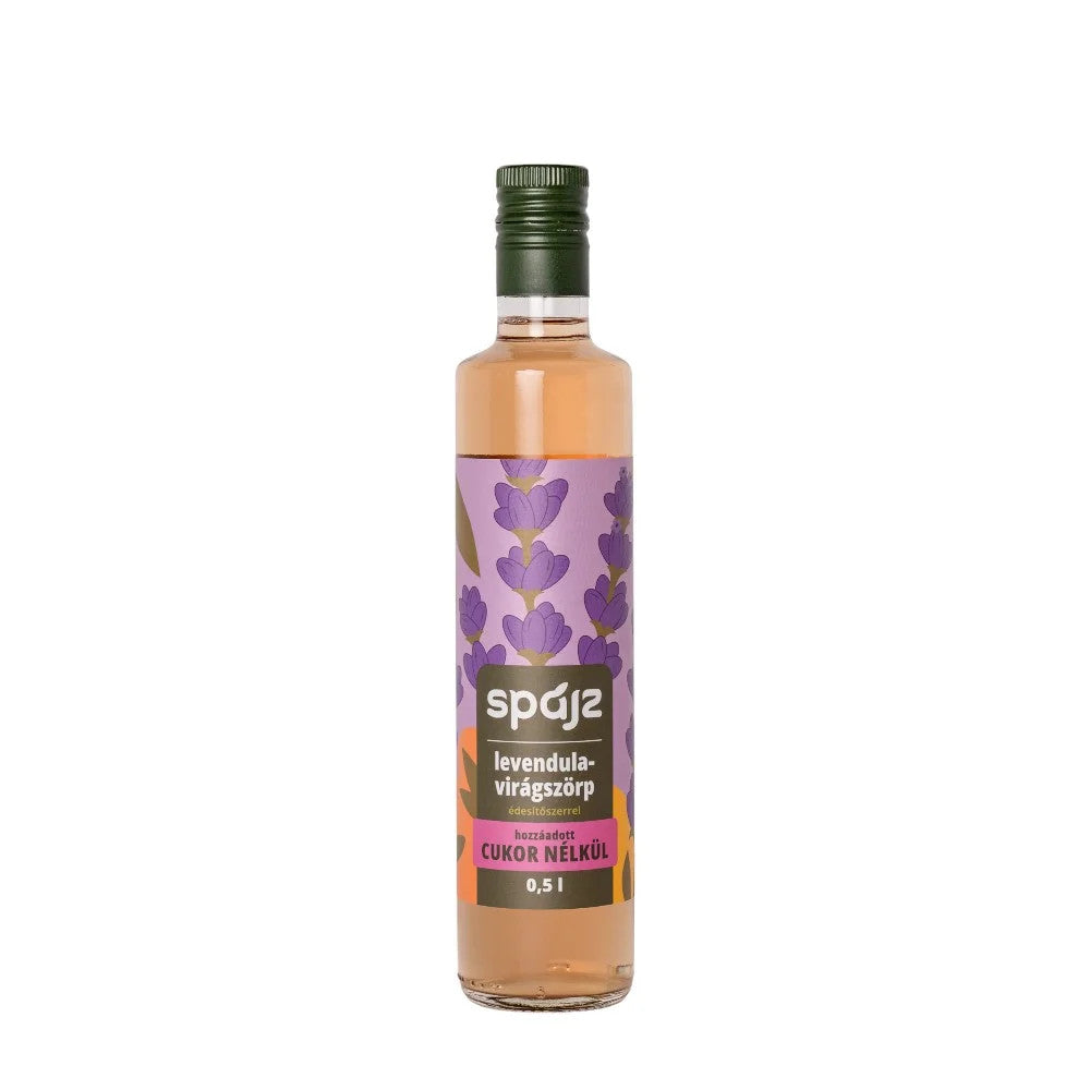 Špajzový sirup bez cukru s kvetom lavandule s sladidlom 500 ml