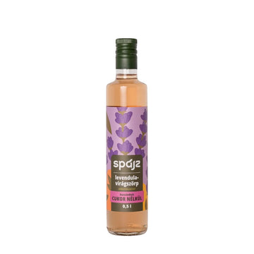 Špajzový sirup bez cukru s kvetom lavandule s sladidlom 500 ml