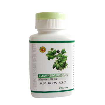 Sun Moon eleuthero ginseng 500 mg kapsuly 60 šálok