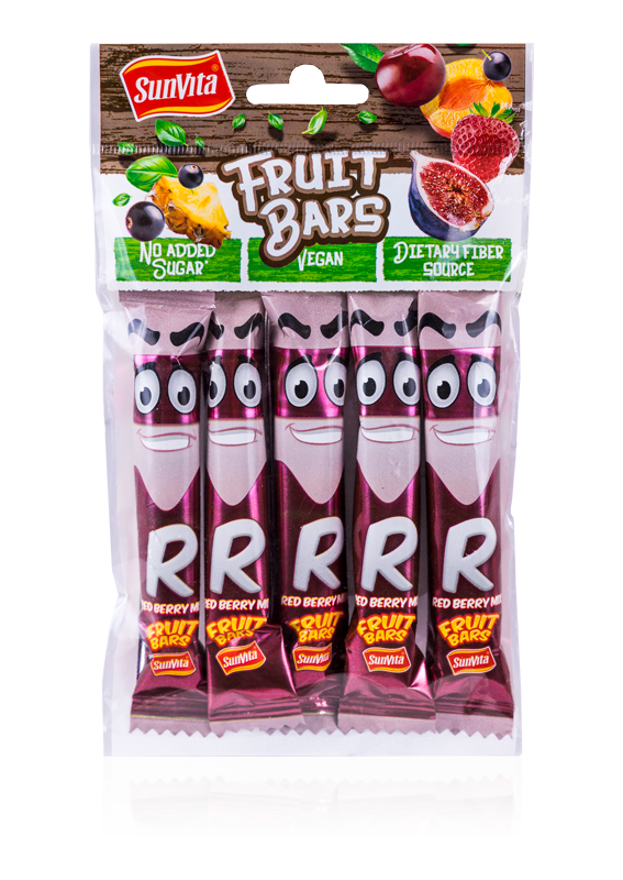 Sunvita fruit bars červené bobule 5 kusov 75 g