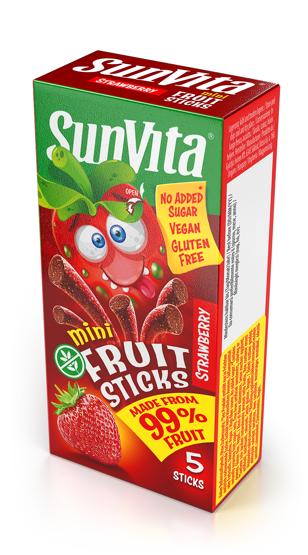 Sunvita mini fruit sticks jahody 5 kusov 50 g