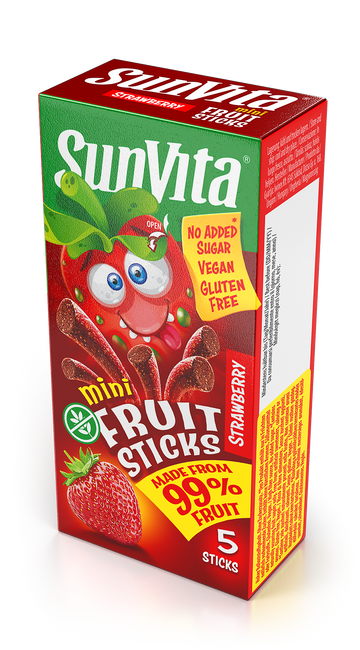 Sunvita mini fruit sticks jahody 5 kusov 50 g