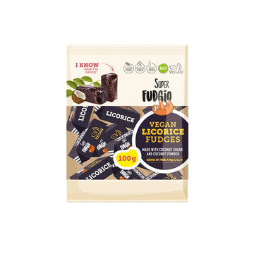 Super fudgio bio vegánske karamely sladké korene 100 g