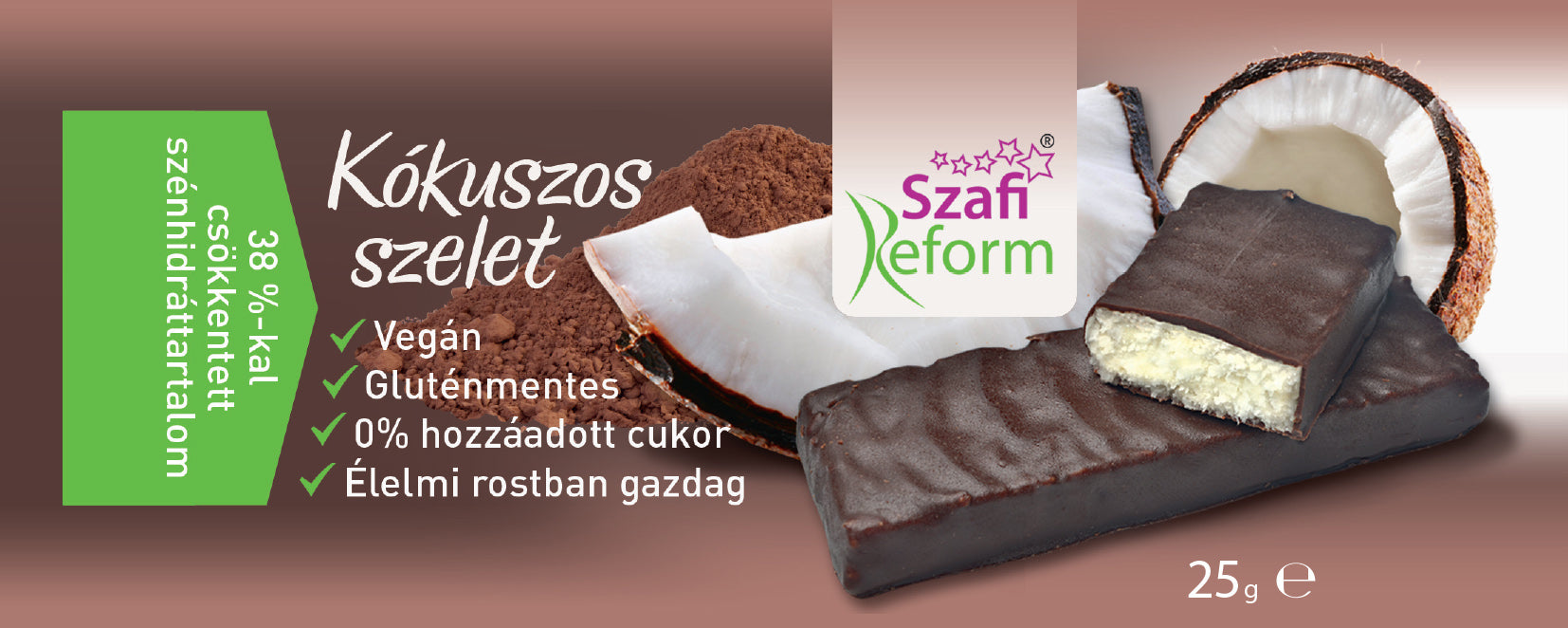 Szafi Reform Kokosová tyčinka 25 g - 82039