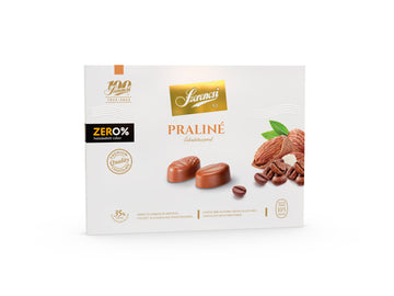 Szerencsi Zero Pralinky z mliečnej čokolády s mandľovou a kávovou náplňou 105 g - 91080