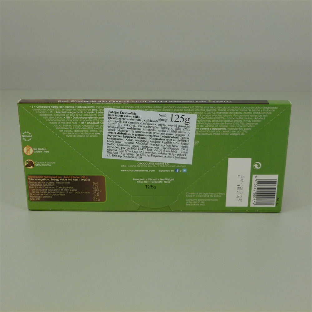Torras Horká čokoláda so škoricou a stéviou 125 g - 46118