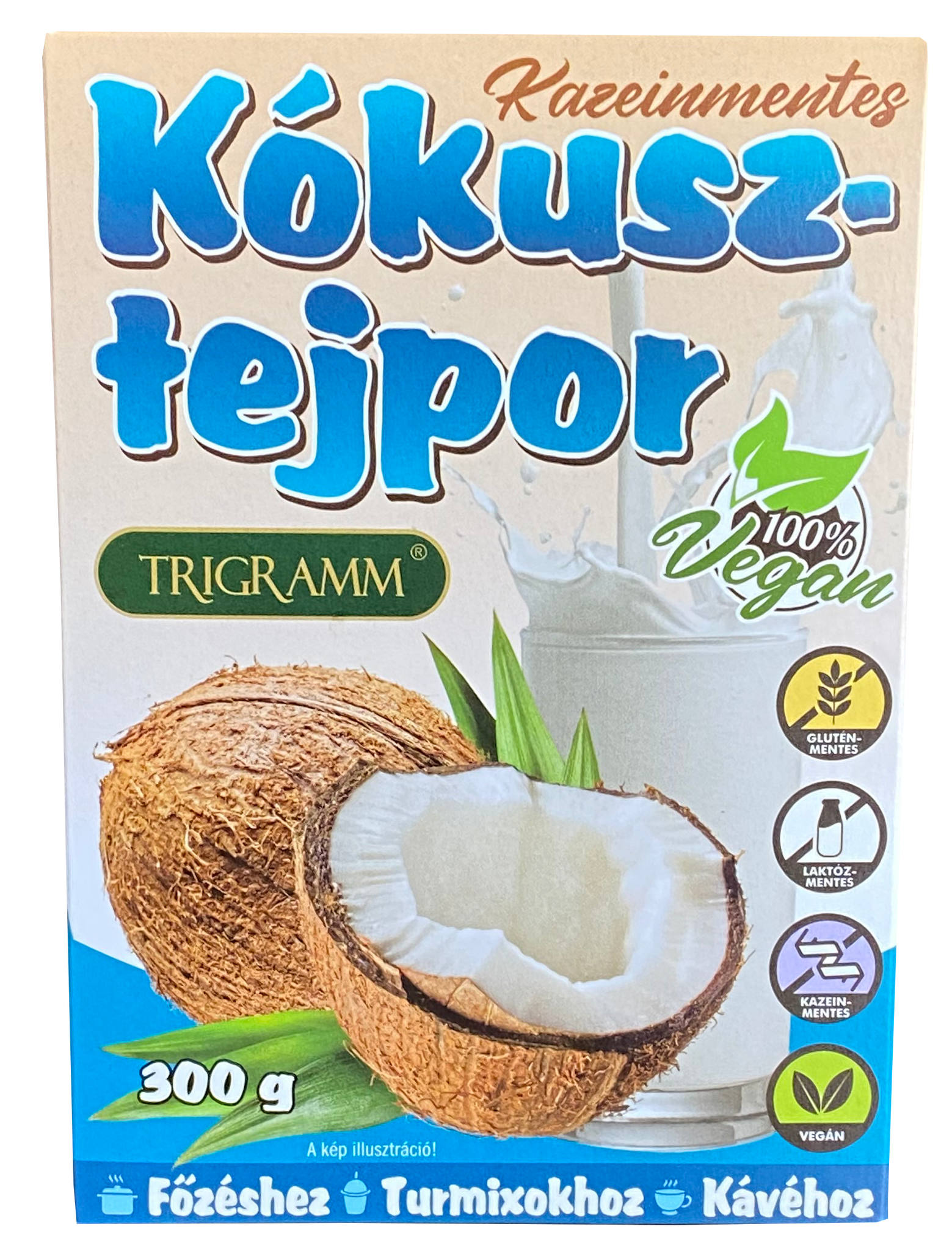 Trigramm bezlepkový a vegán kokosový nápoj v prášku 300 g - 88227
