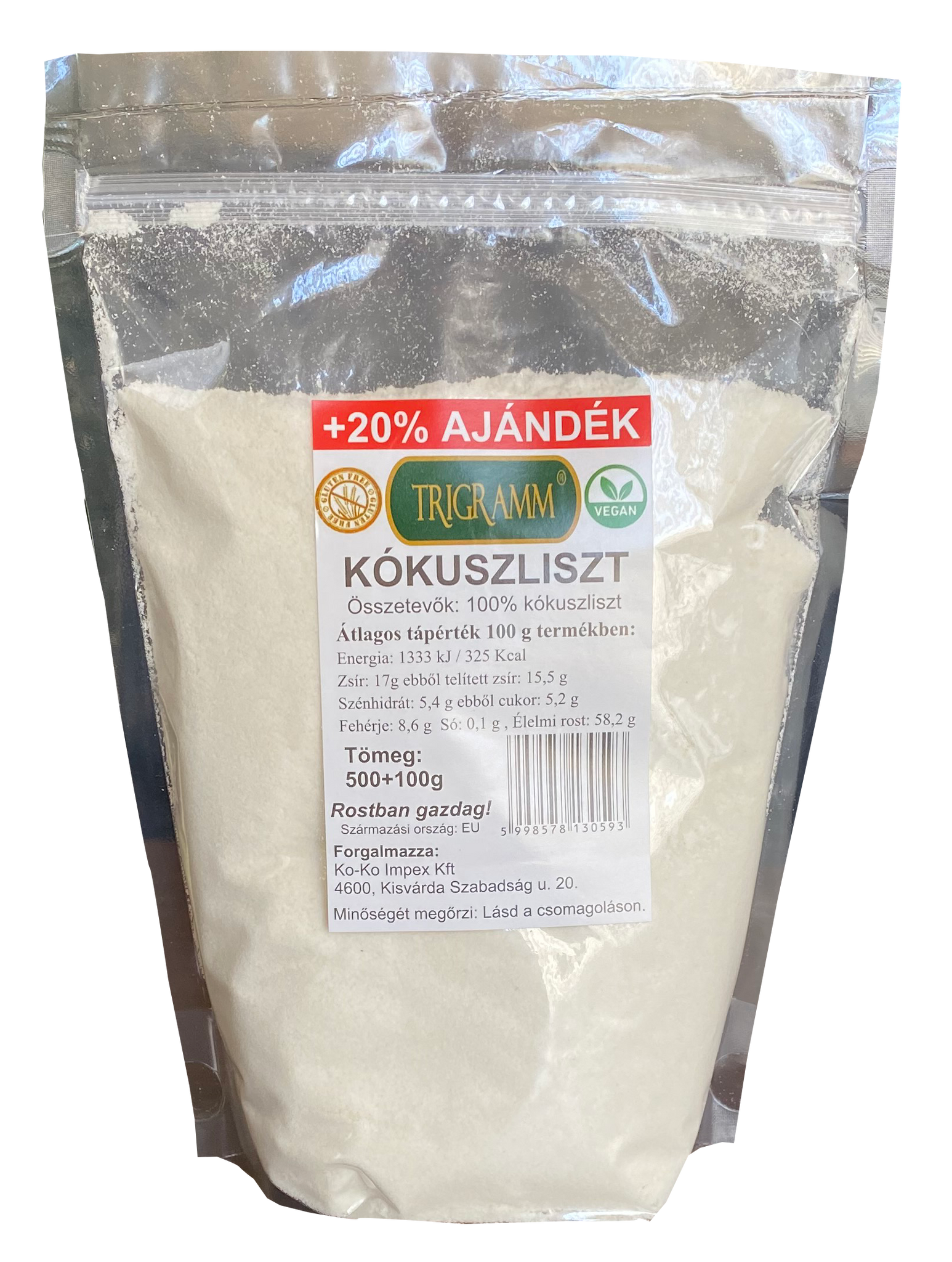 Trigramm kokosová múka 600 g - 88552