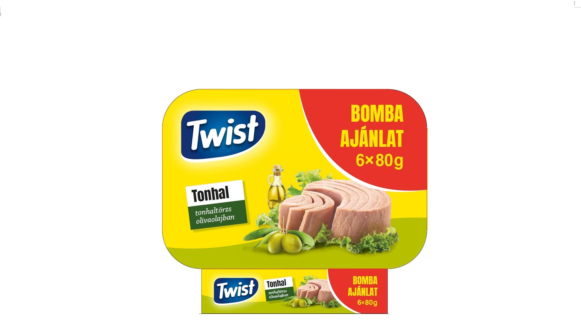 Twisted tuna tuna v olivovom oleji 6x80g 480 g