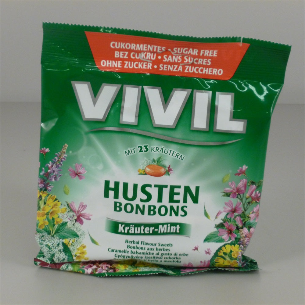 Vivil bylinné bonbóny s mätovou príchuťou bez cukru 60 g - 35037