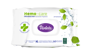 Violeta Hemo Care vlhčený toaletný papier na hemoroidy 60 ks - 89389