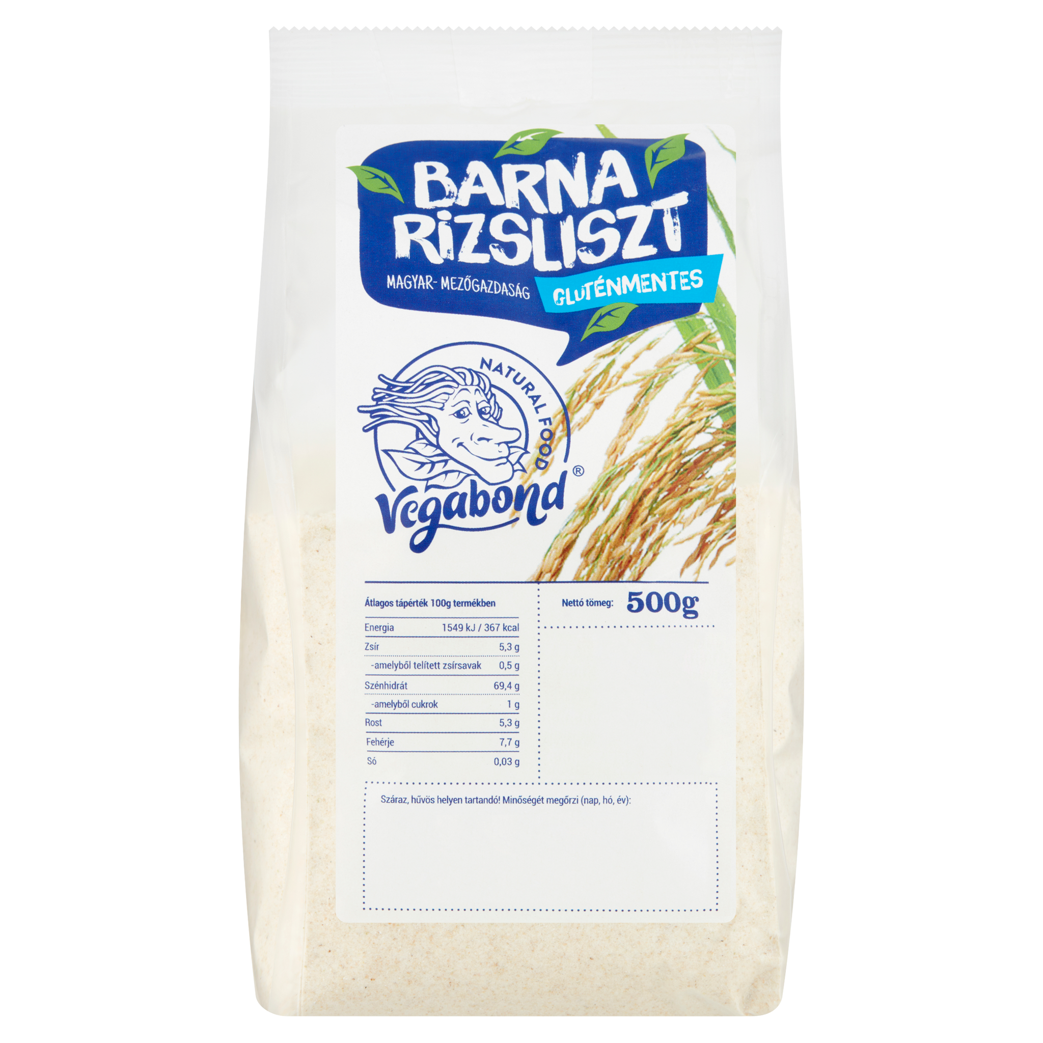 Vegabond celozrnná ryžová múka 500 g - 34076