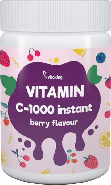 Vitaking Instantný Supreme Vitamín C prášok s príchuťou černice 150 g - 96643