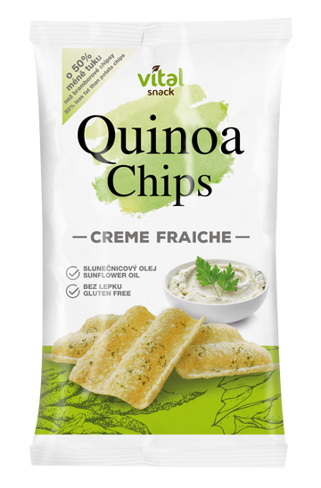 Vital Snack Quinoa Chips s príchuťou crème fraîche 60 g - 88027