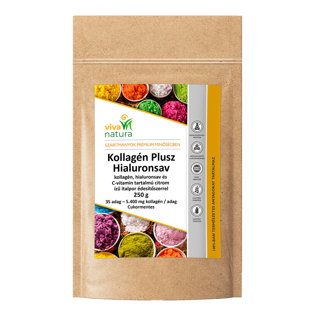 Viva natura kolagén plus kyselina hyalurónová s citrónovou príchuťou 250 g