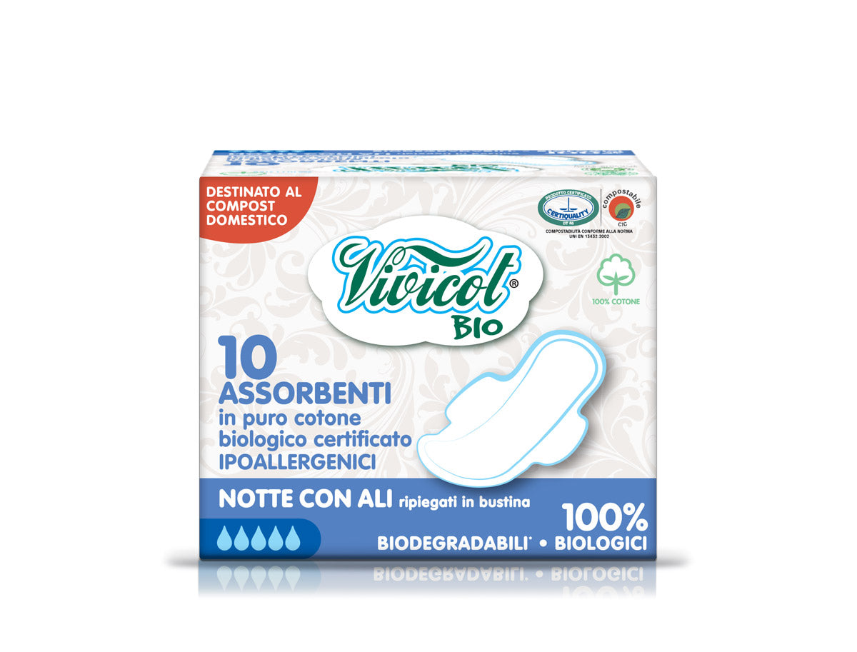 Vivicot bio nočné vtáče vložky 10 kusov