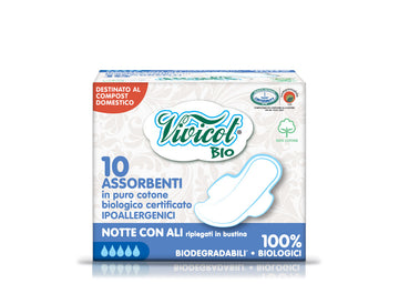 Vivicot bio nočné vtáče vložky 10 kusov