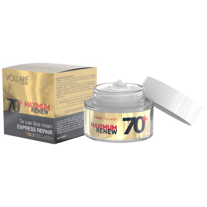 Vollaré age creator 70+ Kolagénové arganové oleje a hyalurónová kyselina Krém na tvár s anti-dráždivým a liftingovým účinkom 50 ml
