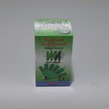 Wellmed easytouch testovacia páska pre krvný cukor 25 kusov