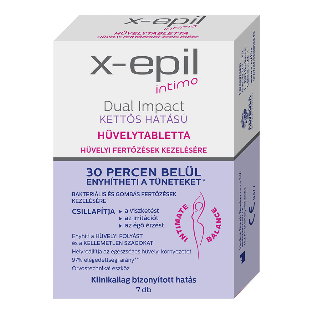 X-Epil intimo dual impact dvojúčinná vaginálna tableta 7