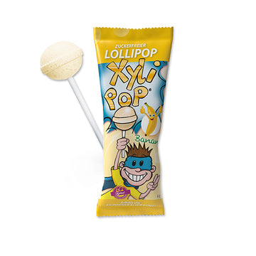 Miradent XyliPOP Cukrová lízanka s banánovou príchuťou 6 g - 94145