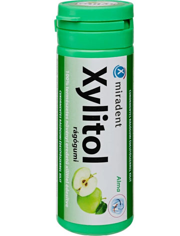 Miradent žuvačky s jablkovou príchuťou pre deti 30 g - 47539