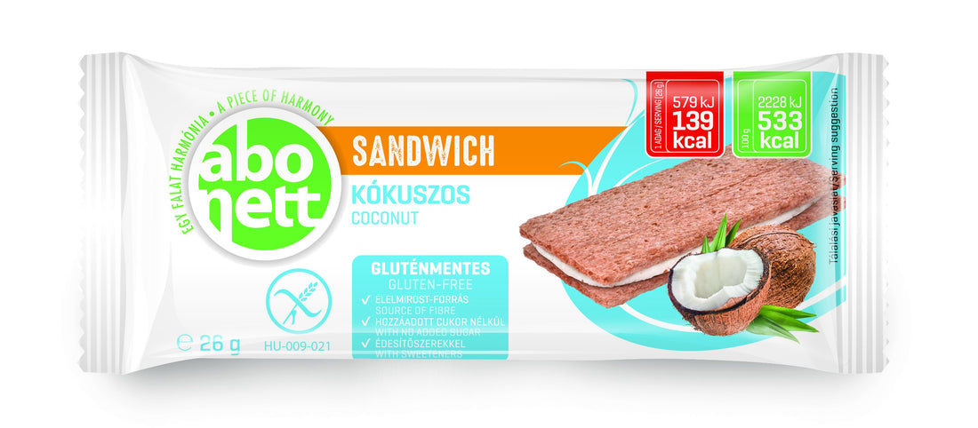 Abonett sendvič kokosový bez lepku 26 g - 96670
