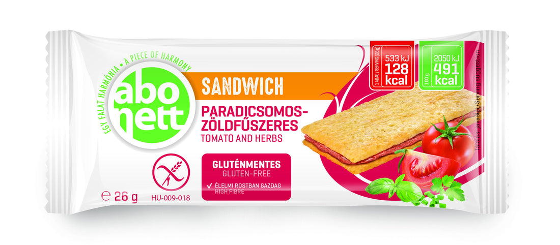 Abonett sendvič s paradajkami a bylinkami bez lepku 26 g - 96671