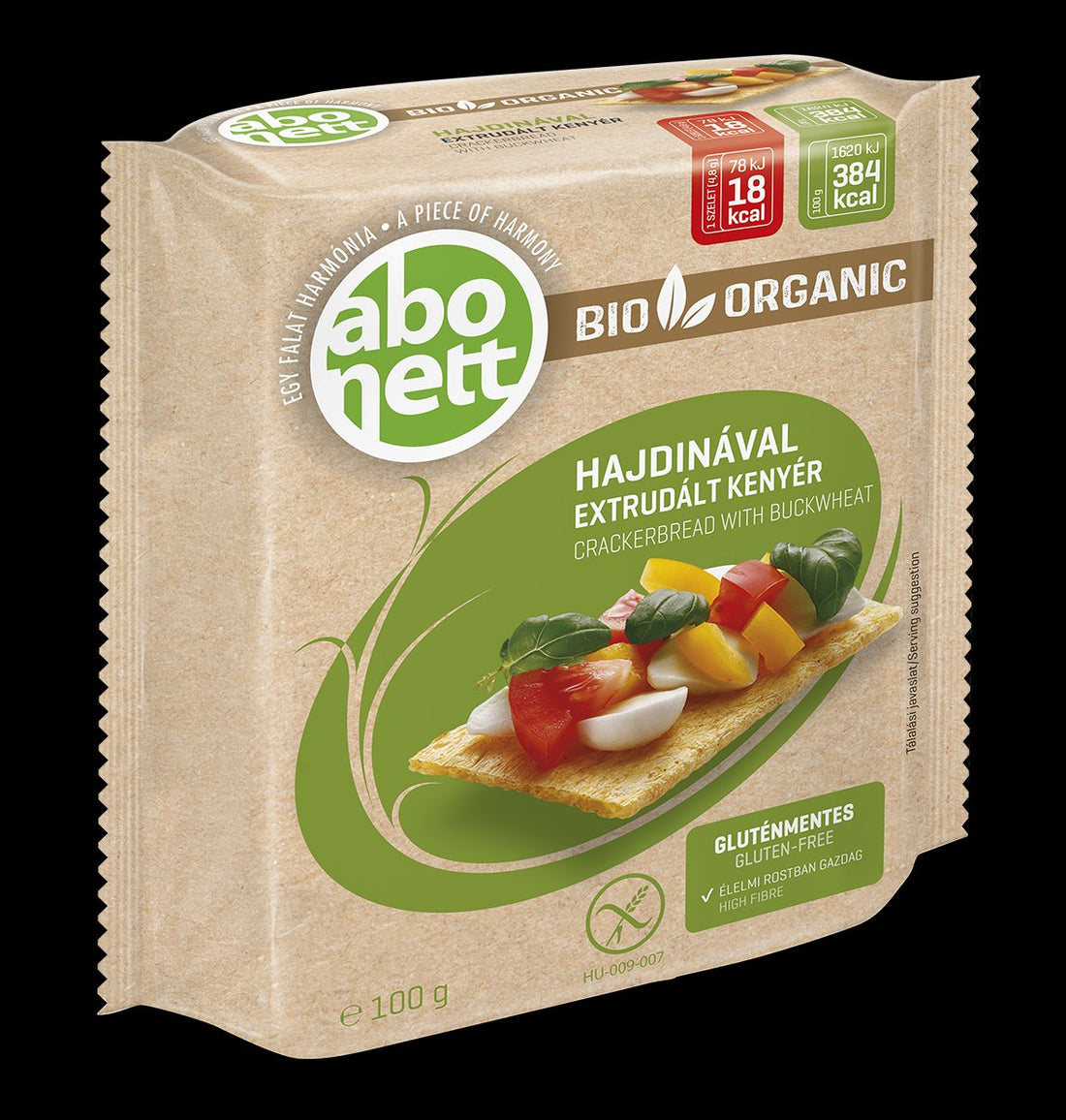 Abonett extrudovaný bio chlieb s pohánkou bez lepku 100 g - 59054