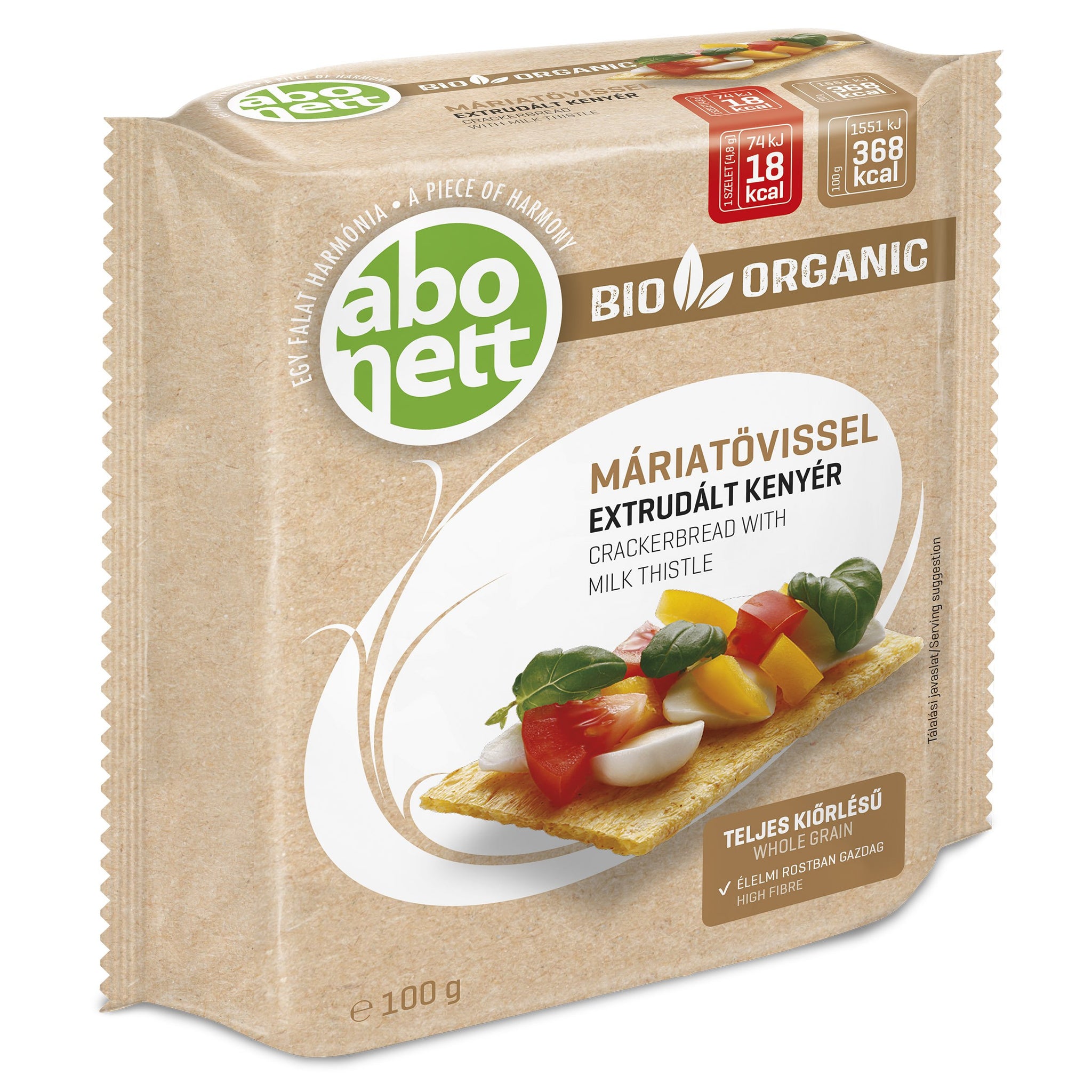 Abonett extrudovaný bio chlieb s mariatöviss 100 g - 88538