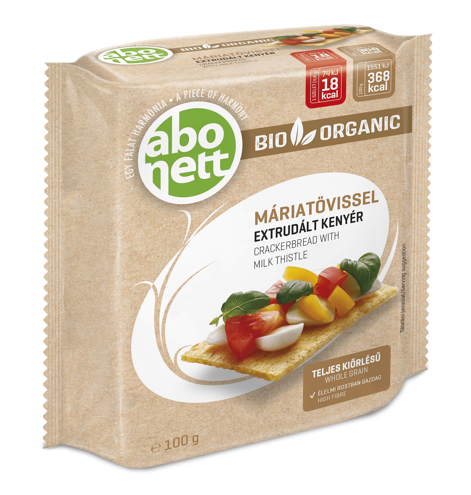 Abonett extrudovaný bio chlieb s mariatöviss 100 g - 88538